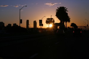 Miami, Florida sunrise. Taken with a simple portrait lens. 